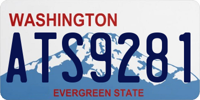 WA license plate ATS9281