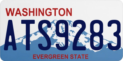 WA license plate ATS9283