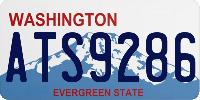 WA license plate ATS9286