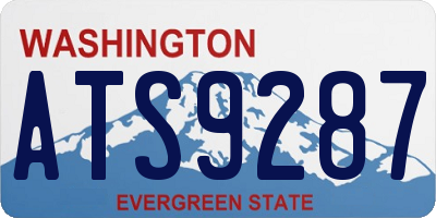 WA license plate ATS9287