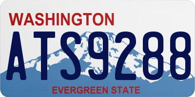 WA license plate ATS9288