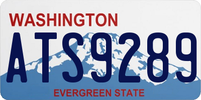 WA license plate ATS9289