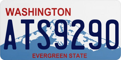 WA license plate ATS9290