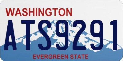 WA license plate ATS9291