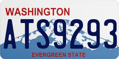 WA license plate ATS9293