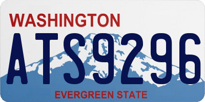 WA license plate ATS9296