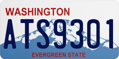 WA license plate ATS9301