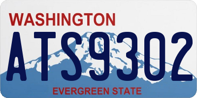 WA license plate ATS9302