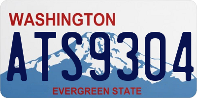 WA license plate ATS9304