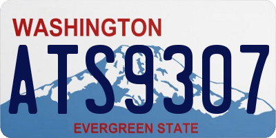WA license plate ATS9307