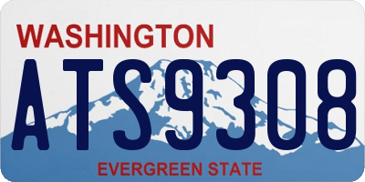 WA license plate ATS9308
