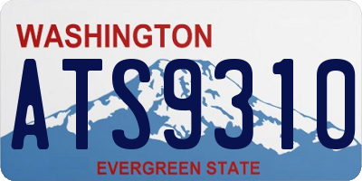 WA license plate ATS9310