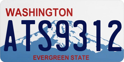WA license plate ATS9312