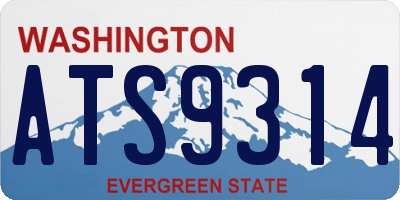WA license plate ATS9314