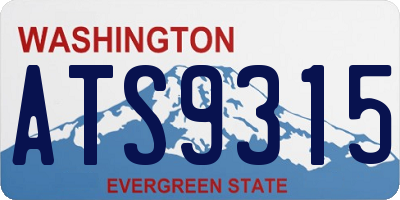 WA license plate ATS9315