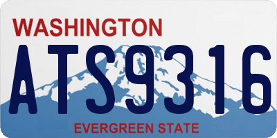 WA license plate ATS9316