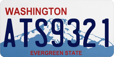 WA license plate ATS9321