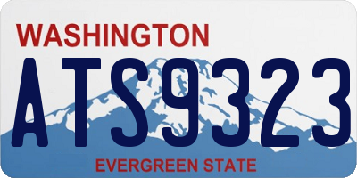 WA license plate ATS9323