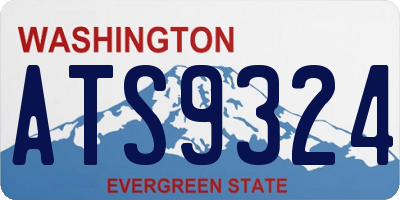 WA license plate ATS9324