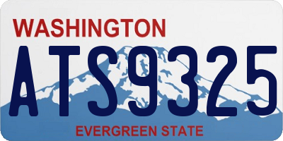 WA license plate ATS9325