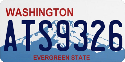 WA license plate ATS9326