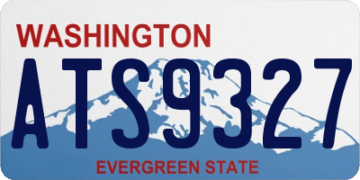 WA license plate ATS9327