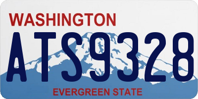 WA license plate ATS9328