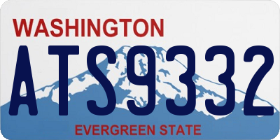 WA license plate ATS9332