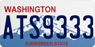 WA license plate ATS9333
