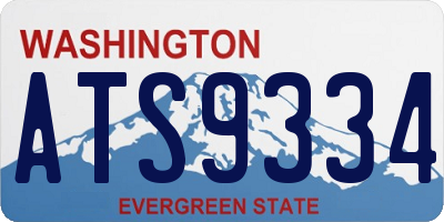 WA license plate ATS9334