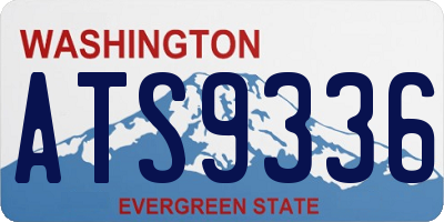 WA license plate ATS9336