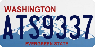 WA license plate ATS9337