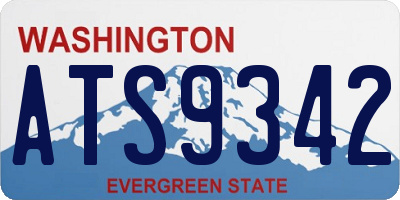 WA license plate ATS9342