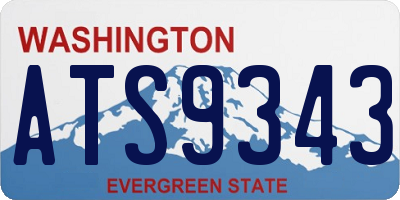 WA license plate ATS9343