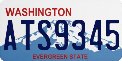 WA license plate ATS9345