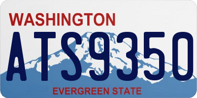 WA license plate ATS9350