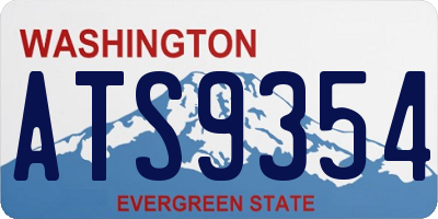 WA license plate ATS9354