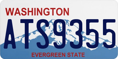 WA license plate ATS9355