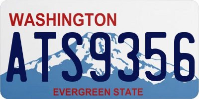 WA license plate ATS9356