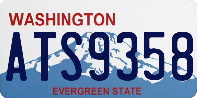 WA license plate ATS9358