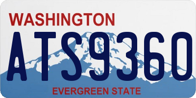 WA license plate ATS9360