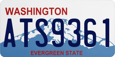 WA license plate ATS9361