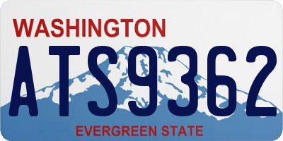 WA license plate ATS9362