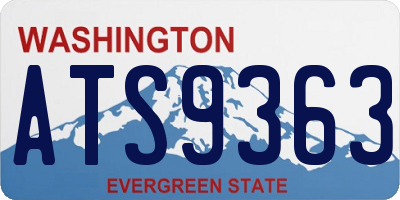 WA license plate ATS9363