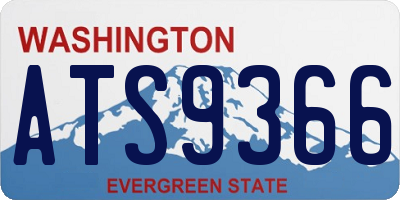 WA license plate ATS9366
