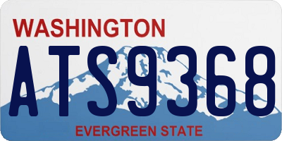 WA license plate ATS9368