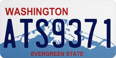 WA license plate ATS9371