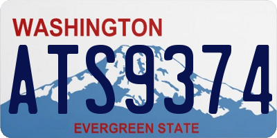 WA license plate ATS9374