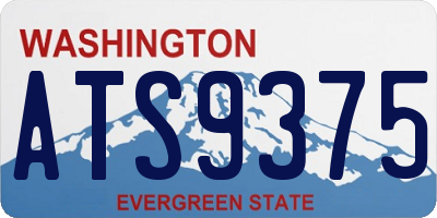 WA license plate ATS9375