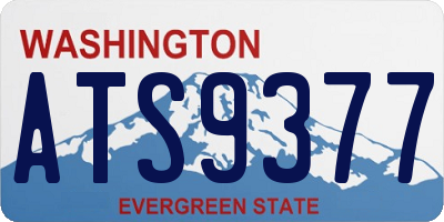WA license plate ATS9377